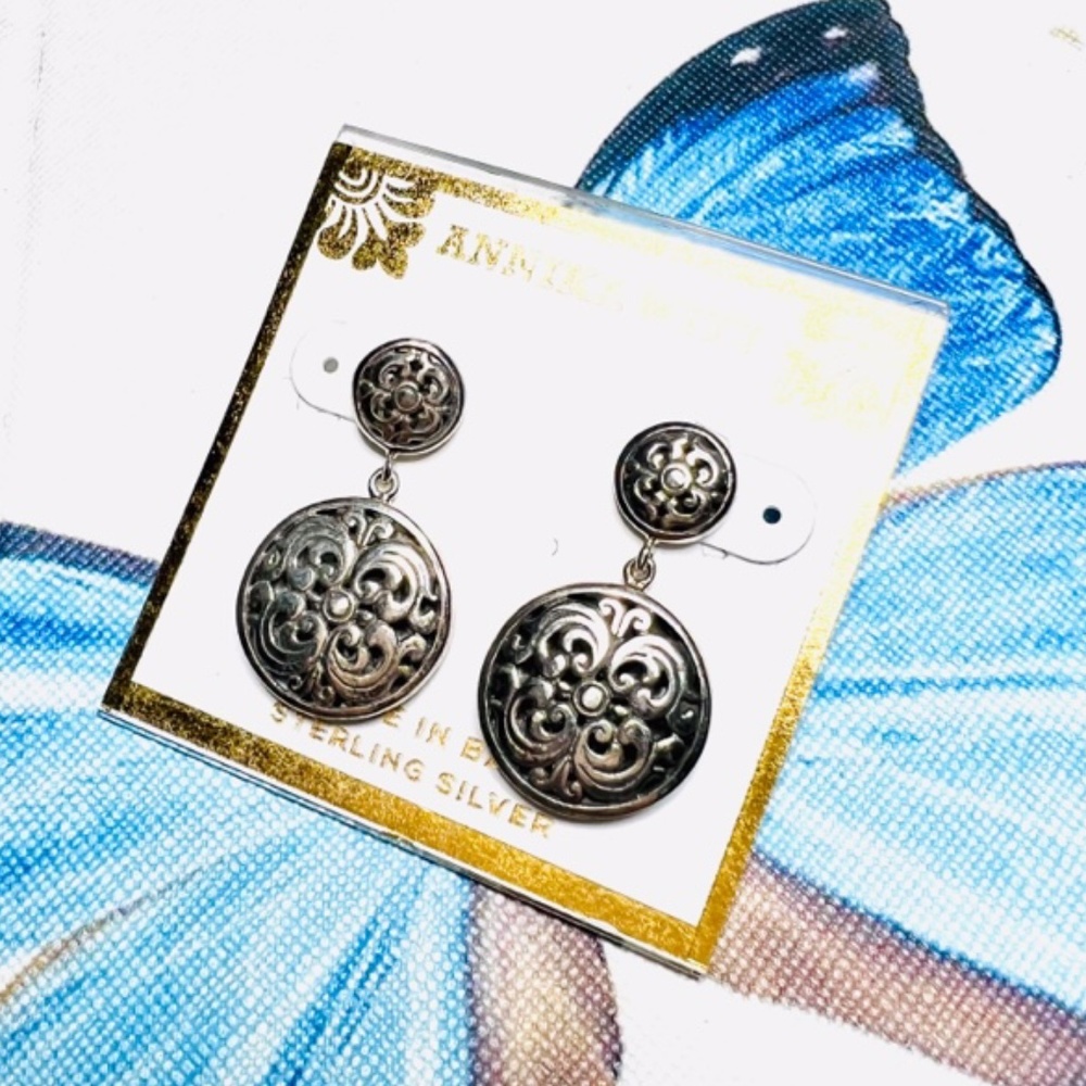 NWT ANNIKA WITT 925 STERLING SILVER EARRINGS